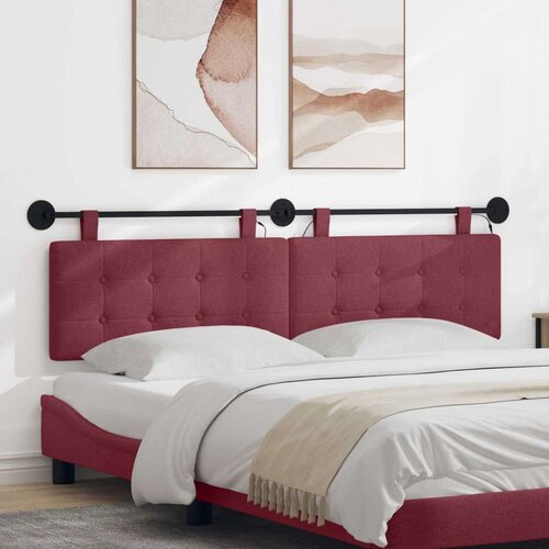  Viseće uzglavlje kreveta S LED svjetlom Vinska crvena Tkanina Cijene