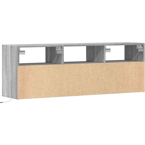  Zidni TV ormarić s LED svjetlima boja hrasta 130x31x45 cm Slike