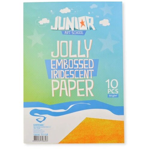 Junior jolly Embossed Iridescent Paper, sjajni papir, A4, 10K, odaberite nijansu Žuta Slike