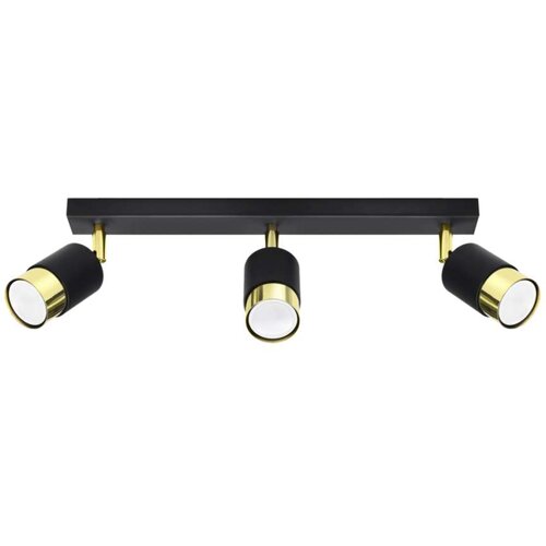  Sollux SL.1071 - Reflektorsko stropno svetlo NERO 3xGU10/40W/230V crna/zlatna Cene