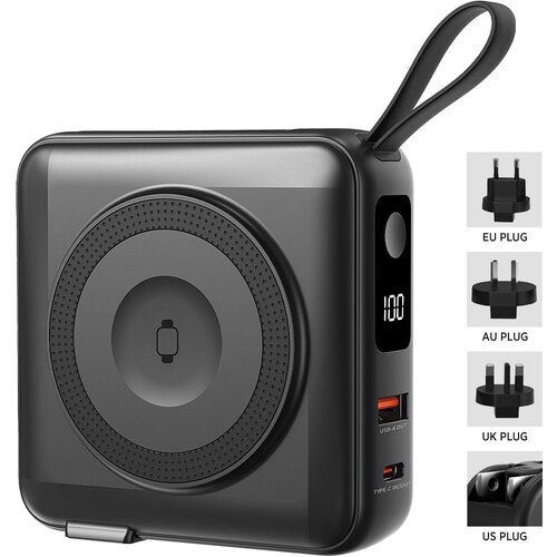 Meixi Putni punjač i pomoćna baterija BARACUDA 2 10PD &amp;ndash; 10.000 mAh/ PD 20W/ bežično 15W/ EU/UK/AU adapteri Slike