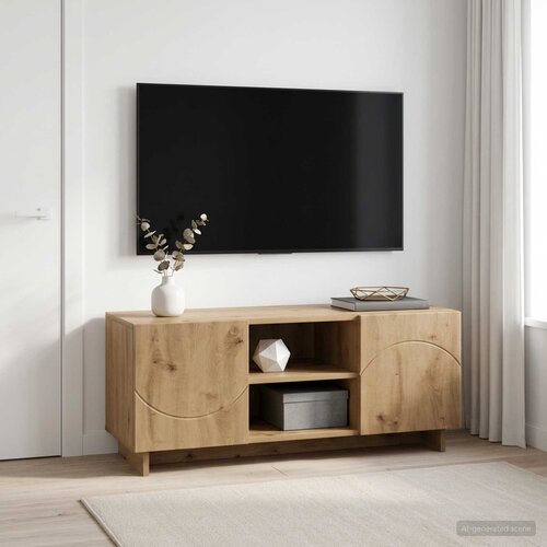  TV stalak 90 x 34,5 x 40 cm Hrast artisan Konstruirano drvo Slike