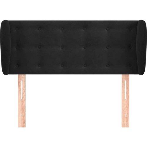  Uzglavlje s u&amp;scaron;ima crno 83x23x78/88 cm bar&amp;scaron;unasto Slike