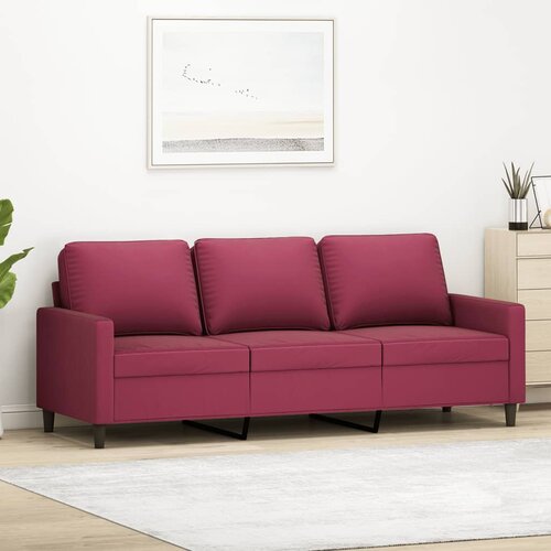 vidaXL Kavč trosed vinsko rdeč 180 cm žamet Cene