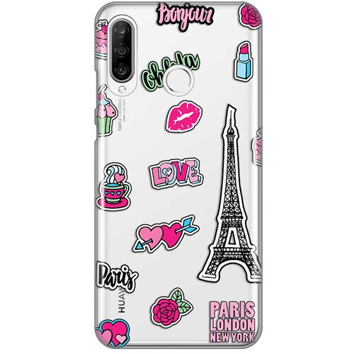 Maska silikonska print skin za huawei P30 lite love paris Slike