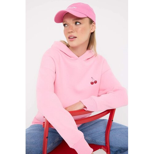 TRENDYOLMILLA ženski duks Twoaw26Sw00042, svetlo roze-pink Cene