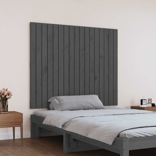  Zidno uzglavlje sivo 108 x 3 x 90 cm od masivne borovine Slike