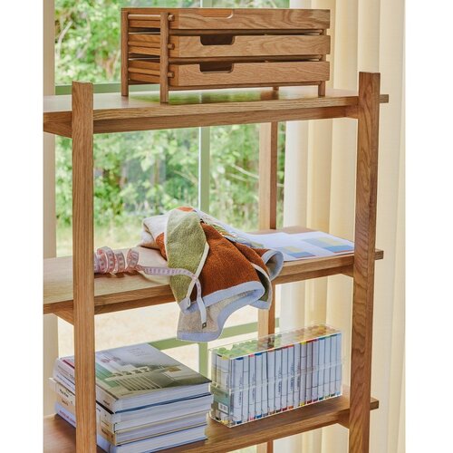H&amp;uuml;bsch Regal v hrastovem dekorju v naravni barvi 80x150x39 cm Epoch &amp;ndash; Slike