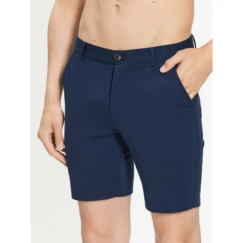Blend Kratke hlače iz tkanine 20715216 Mornarsko modra Regular Fit