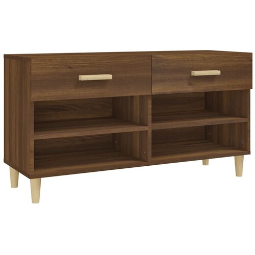 Maison Chic Omarica za obutev - Kopa za čevlje rjavi hrast 102x35x55 cm konstruiran les, (21776241) Slike