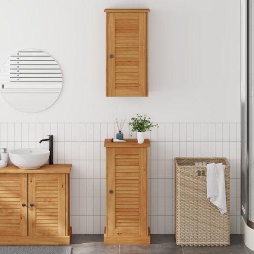 vidaXL Set namještaja za kupaonicu 2 pcs Smeđa i medena smeđa Cene