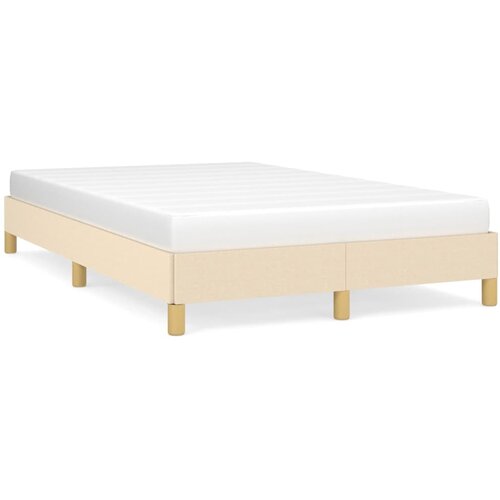 VidaXL Posteljni okvir krem 120x200 cm blago, (20726952) Slike