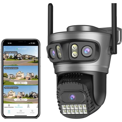 Oem Nadzorna kamera, &amp;scaron;tirilečna, dual-band WIFI -3 LENS Kamera Samo -EU Vtič, (5000137707) Slike