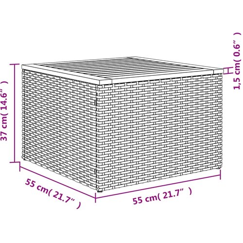  9-dijelni set vrtnih sofa s jastucima crni od poliratana Crna 61 x 62 x 69 cm Slike