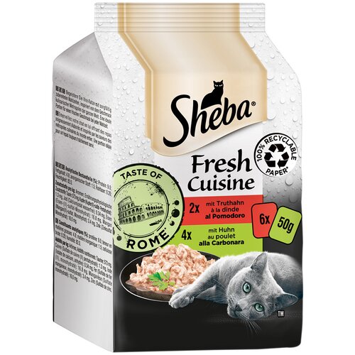 Varčno pakiranje Sheba Fresh Cuisine Taste of Rome 36 x 50 g - Pi&scaron;čanec & puran Cijene