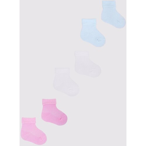 Yoclub Kids's Baby Girls' Turn Cuff Cotton Socks 3-Pack SKA-0009G-0000-001 Cene