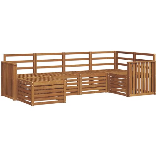  Set vanjskih sofa 6 kom. Prirodna Poliester 247 x 128,5 x 73 cm Slike