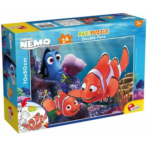 Lisciani Puzzle Maxi Nemo 2u1 složi I oboji 24 dela Slike