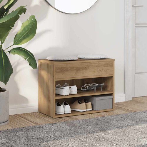  Klupa za cipele obrtnički hrast 60x30x45 cm izrađeno drvo Cijene