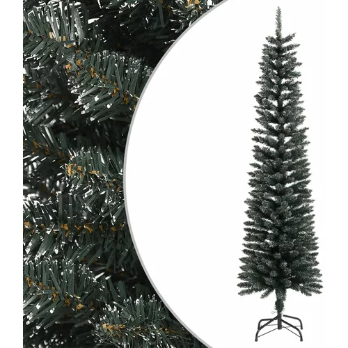 vidaXL Umjetno usko božićno drvce sa stalkom zeleno 180 cm PVC