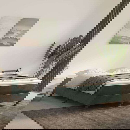  S oprugama i madracem tamnozeleni 140x190 cm bar&amp;scaron;unasti Slike