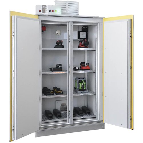 LaCont Varnostna omara za shranjevanje akumulatorskih baterij SiS Li-Ion 90 Safe Pro, s sistemom za gašenje požara, VxŠ 2250 x 1212 mm Cene