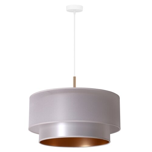  Duolla - Visilica na sajli NANTES 1xE27/15W/230V prečnik 45 cm srebrni/bakarni Slike