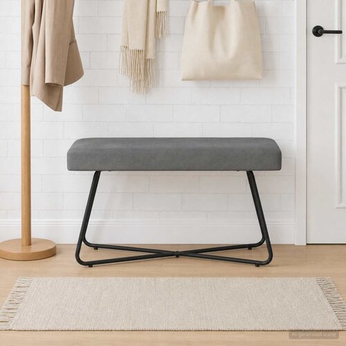  Klupa Tamnosiva 80 x 40 x 45 cm Bar&amp;scaron;un - Tamnosiva 80 cm Slike
