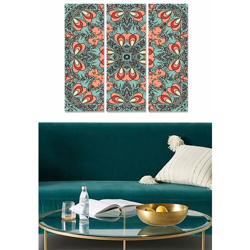 Wallity MDF1219136 multicolor decorative mdf painting (3 pieces) Slike