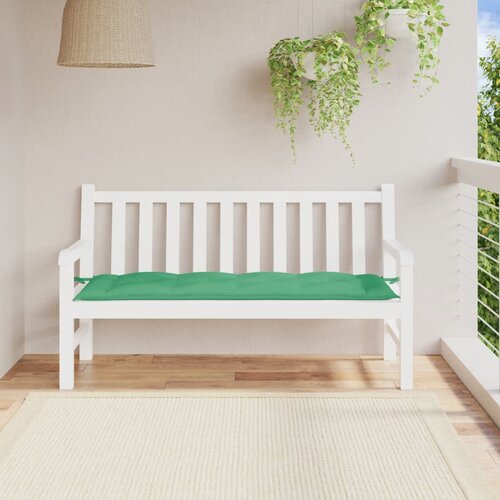 VidaXL Blazina za vrtno klop zelena 150x50x7 cm oxford tkanina Slike