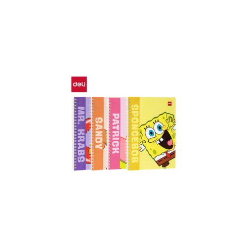 Deli SVESKA A5 SUNĐER BOB SPIRALNA 60L , 70G PAPIR ELA560 Cene
