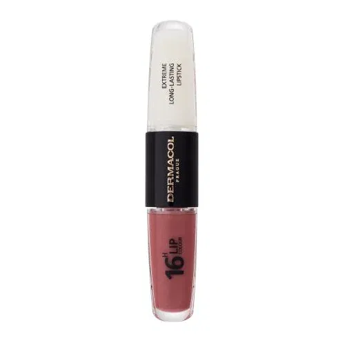 Dermacol 16H Lip Colour Extreme Long-Lasting Lipstick dugotrajni ruž i sjajilo za usne 2 u 1 8 ml Nijansa 33