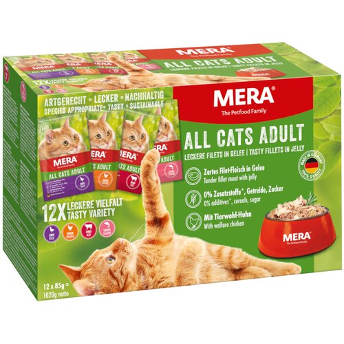  Me&scaron;ano pakiranje mera Cats Adult 12 x 85 g - Varčno pakiranje: 24 x 85 g Cijene