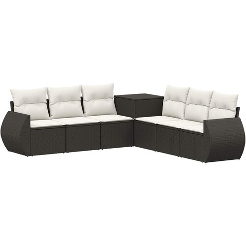  Set sofe 7 kom. Crna i krem-bijela 243 x 243 x 85 cm Slike