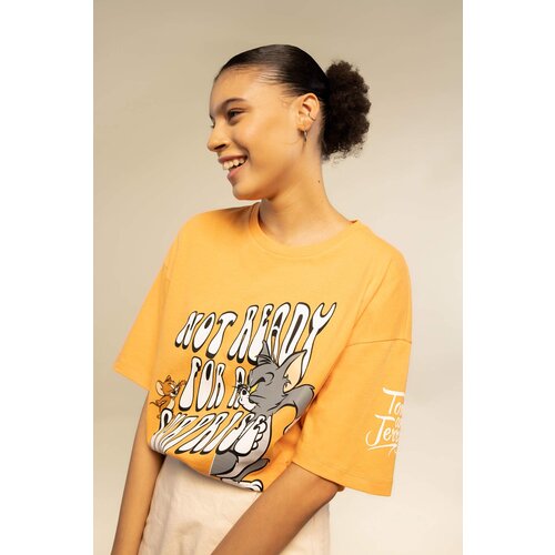 Defacto Oversize Fit Tom &amp;amp; Jerry Printed Short Sleeve T-Shirt Slike