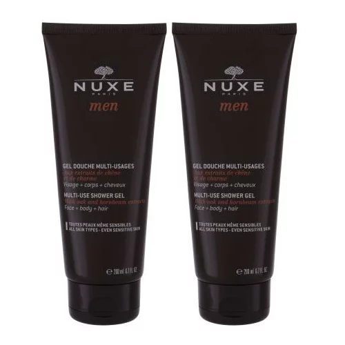 Nuxe Men Multi-Use gel za prhanje za telo, lase in obraz 2x200 ml za moške