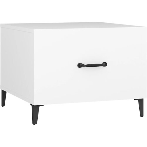  Stolić za kavu s metalnim nogama 2 kom bijeli 50 x 50 x 40 cm Slike