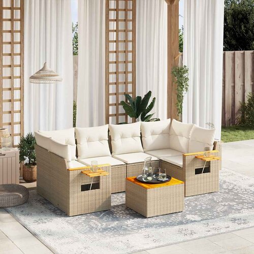  7-dijelni set vrtnih sofa od poliratana Slike