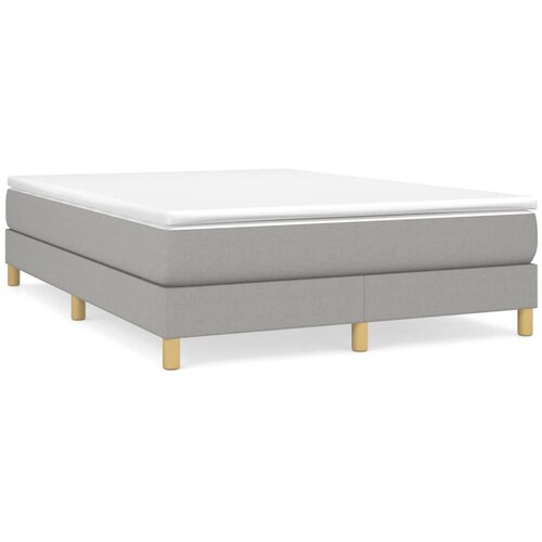 Maison Chic Box spring postelja - Vzmetna postelja z vzmetnico svetlo siva 140x200 cm blago SL6443, (21905111) Cene