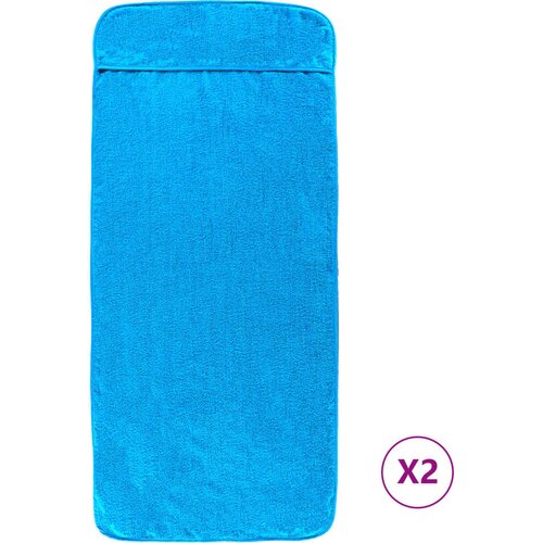  Ručnici za plažu 2 kom tirkizni 75 x 200 cm od tkanine 400 GSM Slike
