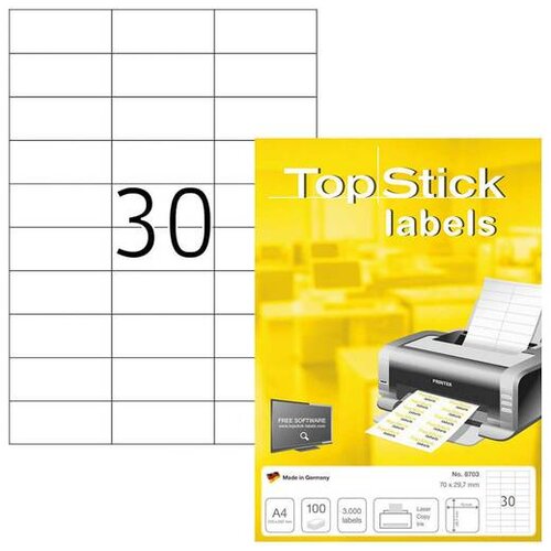 Herma etikete topstick 70X29,7 A4/30 1/100 ( 02H8703 ) Cene