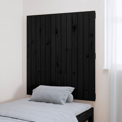  Uzglavlje za krevet Crno 82,5 x 3 x 90 cm od masivne borovine Slike