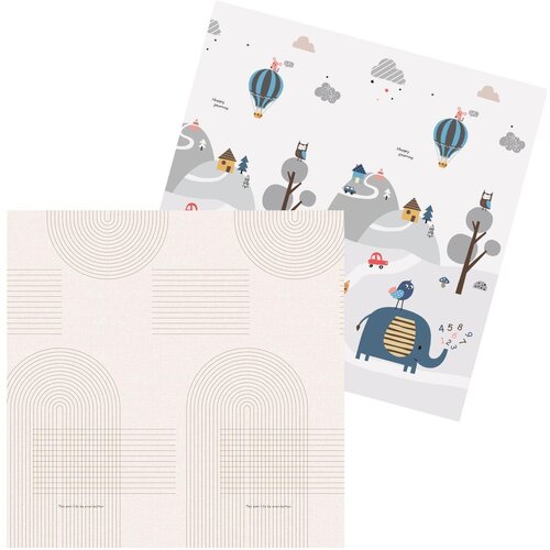Joy sklopiva podloga sa dva lica Grey Deco+Slon u planini 150x200x1 cm Cene