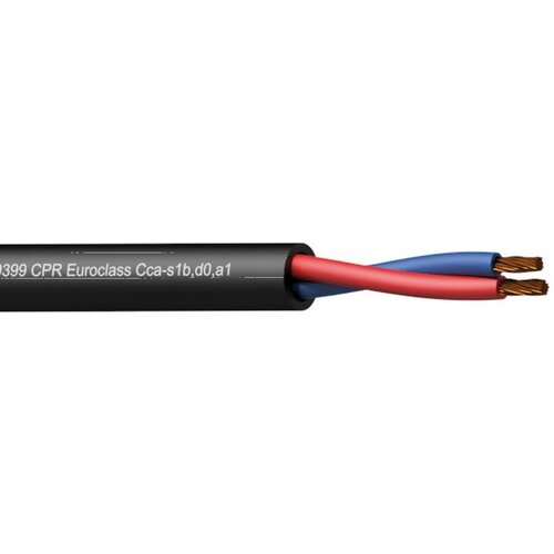 ProCab CLS225-CCA /1 – Loudspeaker cable - 2 x 2.5 mm2 - 13 AWG - EN50399 CPR Euroclass Cca-s1b,d0,a1 100 m wooden reel - Black version Cijene