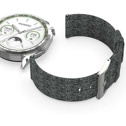 INF huawei GT5/GT4 denim canvas woven nylon watch strap grey 20 mm, (21683081) Cene
