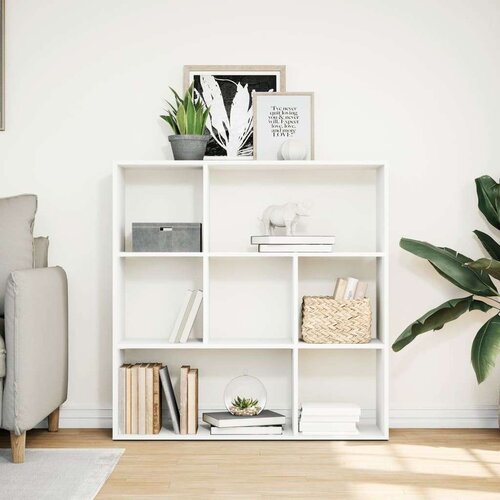 VidaXL Sobna pregrada / regal za knjige bijeli 102x29x103,5 cm drveni Slike