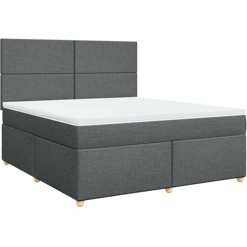 VidaXL Okvir kreveta s oprugama i madrac svjetlosivi 180x200cm tkanina Slike