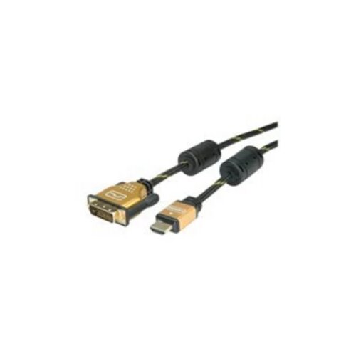 Roline DVI / HDMI priključni kabel DVI-D 24+1-polni utikač, HDMI A utikač 1.50 m crna, zlatna 11.04.5896 sa zaštitom, mo Cijene