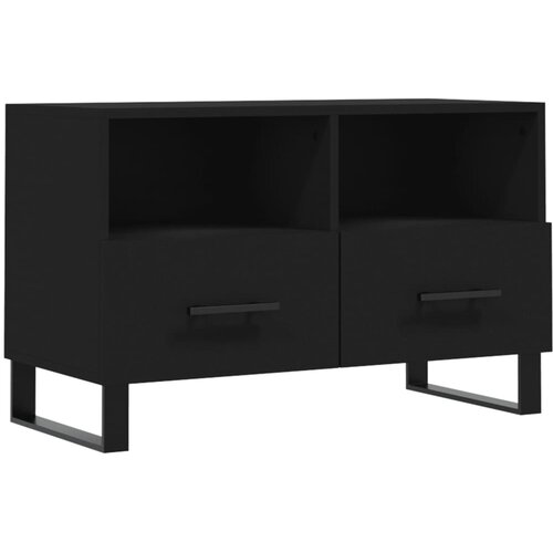 Maison Chic TV omarica - TV enota - Televizijska omarica črna 80x36x50 cm inženirski les, (21701836) Cene