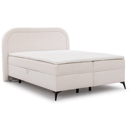 Ropez Bela boxspring postelja s prostorom za shranjevanje 200x200 cm Ornes &ndash; Cene